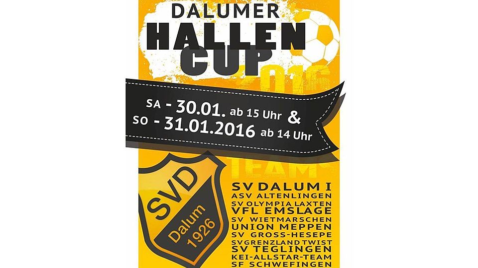 Am Samstag ab 15 Uhr, am Sonntag ab 14 Uhr: Der Dalumer Hallencup. Foto: SV Dalum.