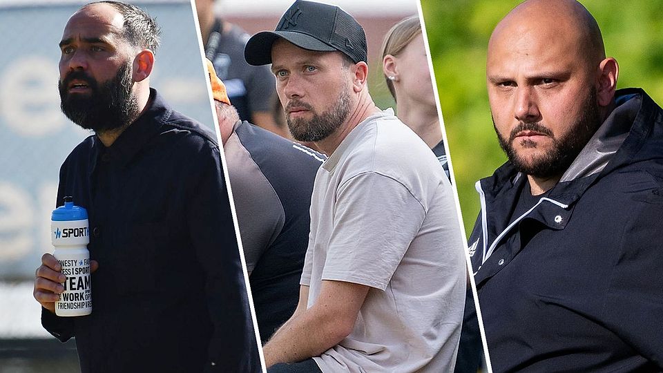 Abschiednehmen vom jetzigen Klub heißt es für die drei Trainer Michael Fischer (von links), Thomas Schneider und Erkan Kara.