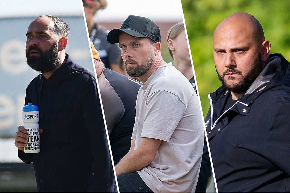 Abschiednehmen vom jetzigen Klub heißt es für die drei Trainer Michael Fischer (von links), Thomas Schneider und Erkan Kara.