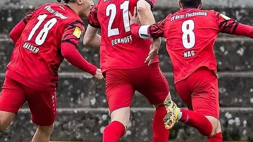 Groß war die Freude über den nächsten Sieg bei Fußball-Verbandsligist SV Unter-Flockenbach. (Archiv)