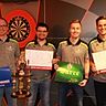 Wiederholung auch in 2020: am 11. Januar 2020 wird es die zweite Auflage der United Darts Championships geben. Das Orga-Team um (v.l.n.r.) Sebastian Numrich, Florian Haase, Tobias Drunagel und Pascal Meier freuen sich diesmal zwölf Mannschaften.