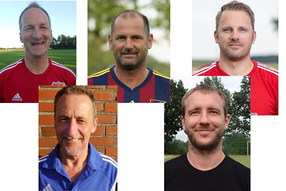 Eine Auswahl der Torschützen: Rolf Engelken (1x), Michael Schipf (3x), Marcel Kostrzewski (1x), Ingmar Magiera (1x) und Jan Hermann (2x) (von links nach rechts)  