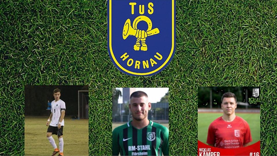 Marvin Schön (li.), Alessandro Imparato (Mitte) und Nicklas Kämper (re.) sind drei der sechs Neuzugänge beim Gruppenligisten.  F: Carmen Strack, Patrick Schuch, Lukas Laun