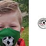 Auch Finn von der F-Jugend von Tura Pohlhausen trägt Maske.