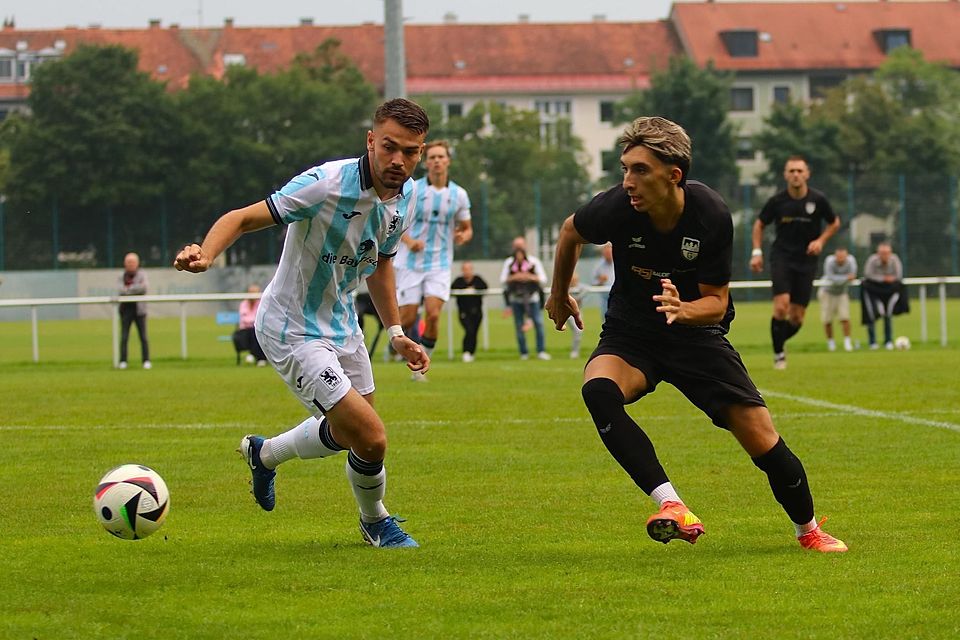 Geschwindigkeit ist gefragt, wenn Veron Fejzullahi (re.) und der TuS Geretsried an diesem Freitag beim Bayernliga-Urgestein TSV Kottern antritt. Es ist erst das zweite Punktspiel des Aufsteigers.