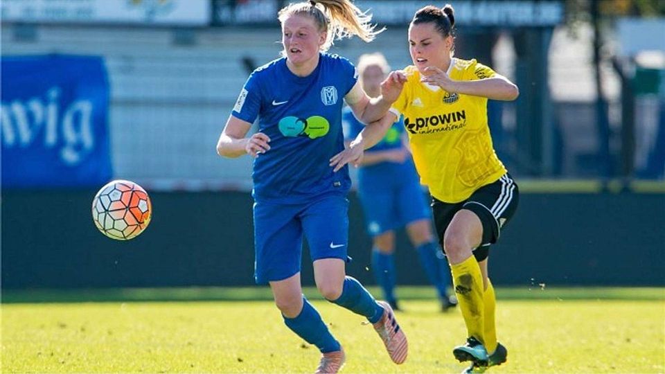 Wollen sich endlich wieder drei Punkte schnappen: die Frauen des SV Meppen um Kapitänin Sarah Schulte (hier im Spiel gegen den 1. FC Saarbrücken). Foto: Doris Leißing