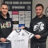 ETB-Zugang Arman Corovic mit seinem neuen Trainer Damian Apfeld.