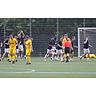 Der Moment der Entscheidung; Starkenburgia Heppenheim (schwarz) jubelt nach dem Treffer zum 2:1 bei der FSG Riedrode II, der die vorzeitige A-Liga-Meisterschaft und damit den Aufstieg in die Kreisoberliga sicherte.	Foto: Thorsten Gutschalk