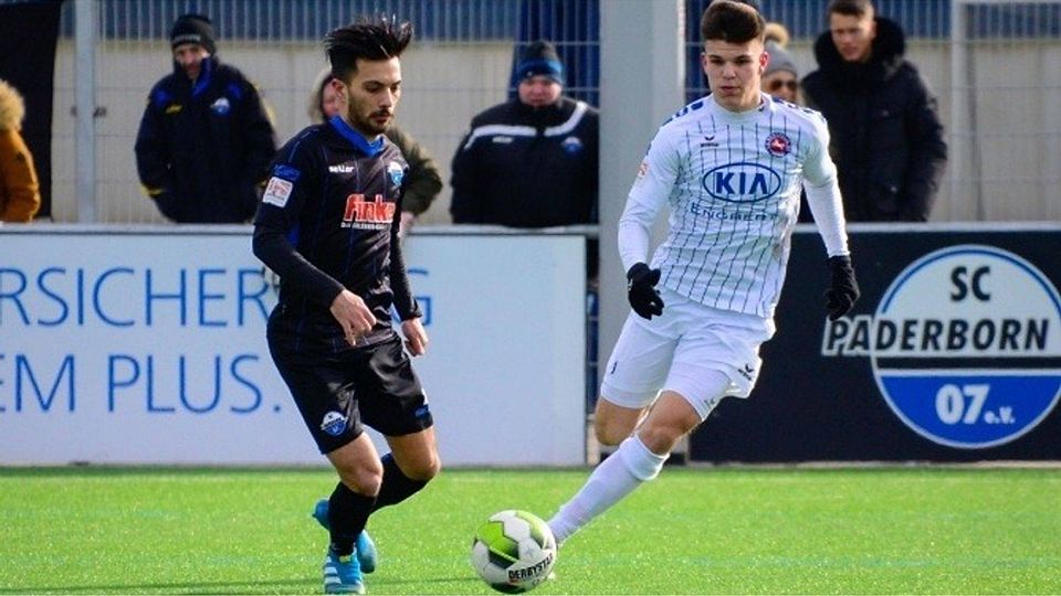 Der Spielmacher in Aktion: Mustafa Dogan ist im zentralen Mittelfeld des SC Paderborn 07 Ii zu hause und derzeit einer der Top-Vorbereiter der Oberliga Westfalen. F: Kutsche