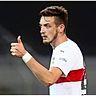 Daumen hoch für den VfB II: Torschütze Borys Tashchy Pressefoto Baumann