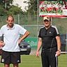 Trainerwechsel im Sommer: Dominik Herrmann (links) tritt in der kommenden Saison bei der TSG Solnhofen die Nachfolge von Franz Wokon (rechts) an. Beide kennen sich durch die gemeinsame Arbeit am DFB-Stützpunkt. F: Mühling