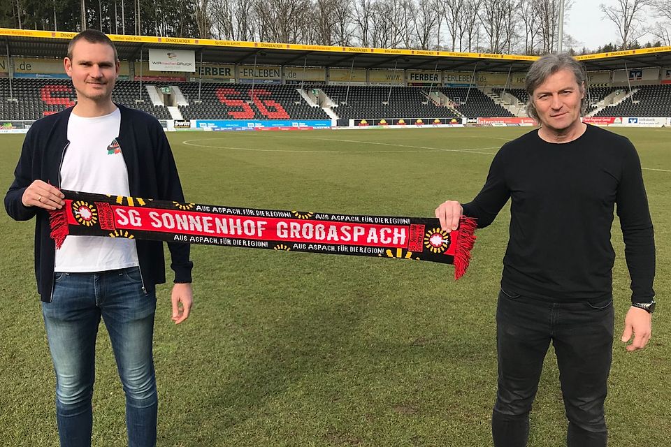 Walter Thomae (rechts), einst für den VfB Stuttgart II als Trainer tätig, ist neuer Coach der SG Sonnenhof Großaspach. Dennis Grab wird neuer Co-Trainer. 