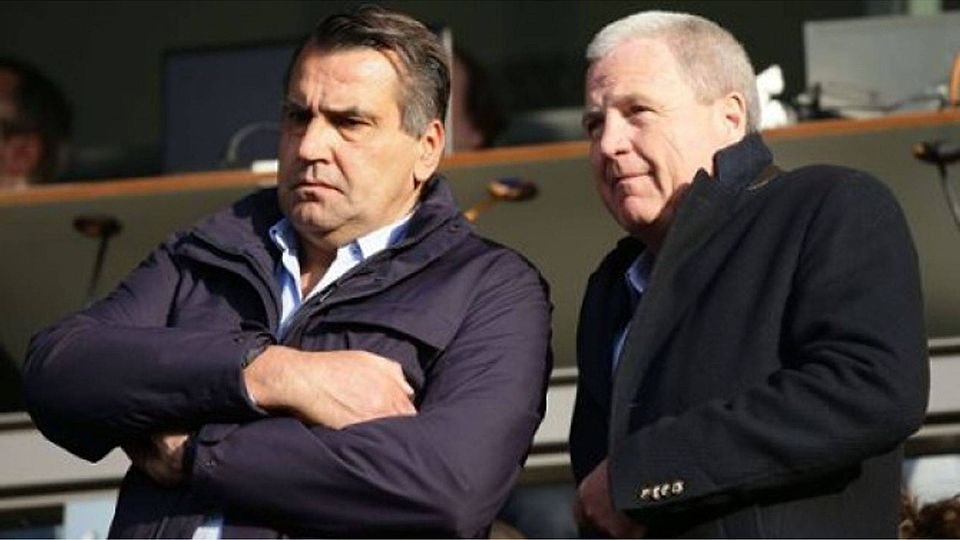 Schwere Zeiten: Aufsichtsratschef Christian Dinkelacker (li.), Präsident Rainer Lorz. Pressefoto Baumann