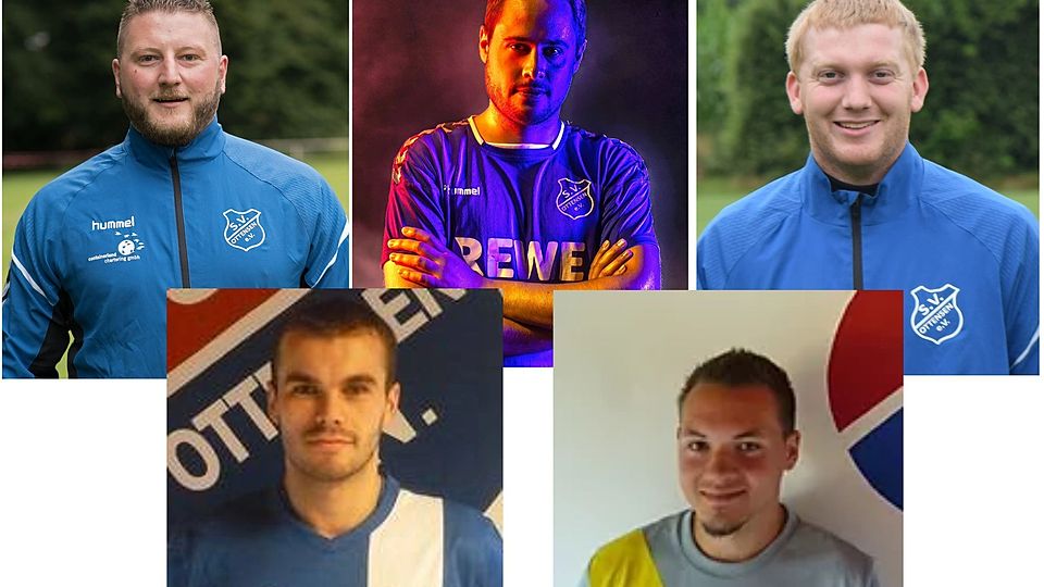 Die Dauerbrenner beim SV Ottensen in der Vorrunde: Alexander Rickert (8 Spiele), Jan-Philip Niehus (8), Jendrik Balzer-Meyer (8), Robin Schmidt (7) und Spielertrainer Sebastian Gröschl (10).: