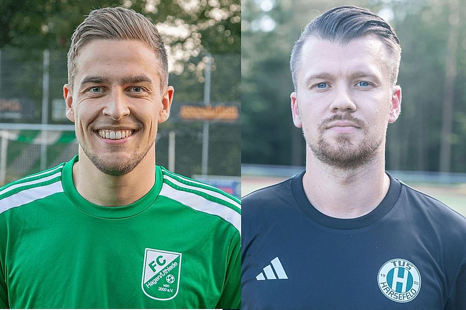 Finn-Niklas Klaus vom FC Hagen/Uthlede erzielte am vergangenem Wochenende einen Hattrick, Dennis Osuch einen Dreierpack (v.l.)