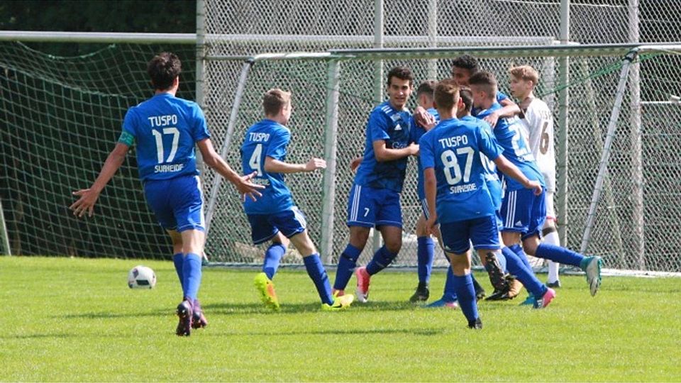 TuSpo Surheide konnte gleich dreimal jubeln: Die U15-Elf besiegte in der Regionalliga das JLZ Emsland souverän mit 3:0.Ulrich