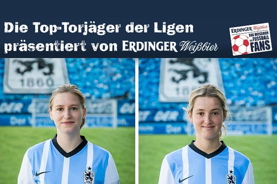 Auch Laura Kreuzer und Cheyenne Krieger (v.l.) vom TSV 1860 München zählen zu den besten Torjägerinnen der A-Klassen Oberbayerns.