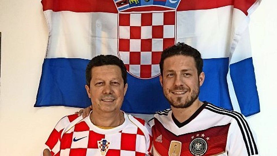 Im Hause Peric schlagen zwei Fußball-Herzen: Mario (rechts) und Vater Vinko Privat