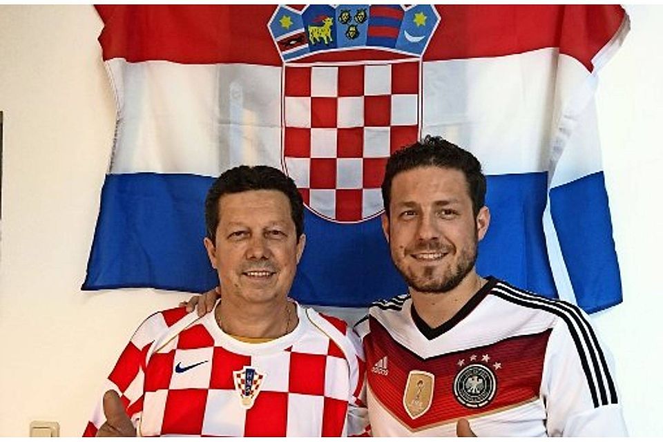 Im Hause Peric schlagen zwei Fußball-Herzen: Mario (rechts) und Vater Vinko Privat