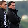 Diese beiden blicken schon in Richtung Saisonbeginn; Abteilungsleiter Clemens Markus und Coach Thomas Prebeck präsentieren am Montag ihr Team