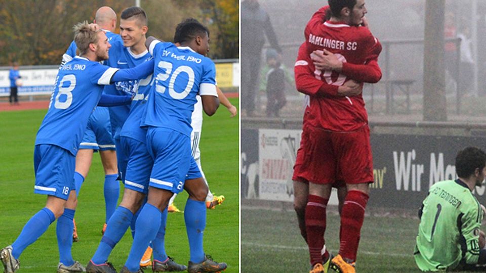 Für den SV Weil (links) und den Bahlinger SC II gab es am Wochenende reichlich zu jubeln. | Fotos: Uwe Rogowski und Matthias Konzok