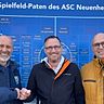Marc Saggau (m.) ist der neue Sportliche Leiter beim ASC. Links Alexander Stiehl und rechts Dr. Werner Rupp.