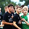 Kann sich die DJK Schwebenried (schwarze Trikots) am Wochenende weiter von der Abstiegszone distanzieren?