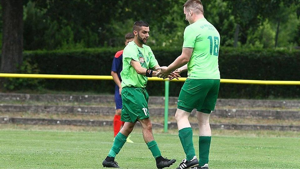 Gabriel Chehade (l.) vom SV Walddrehna steht zum vierten Mal in der Elf der Woche. 