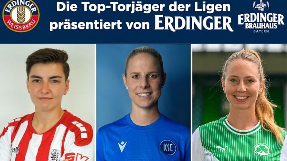 Melissa Zweigner-Genzer (mi.) führt die Torjägerliste der Regionalliga Süd weiter an. 