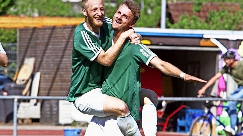 Fabian Geißel (links) und Pascal Kaiser hatten nach dem Spiel allen Grund zum Jubeln. Foto: Yavuz Dural