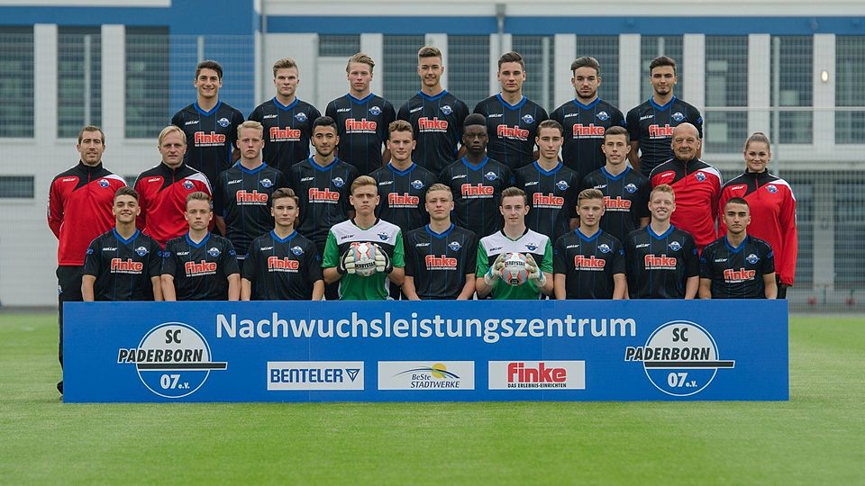 A-Junioren-Kader des SC Paderborn 07 in der Spielzeit 2016/2017. Foto: NW.