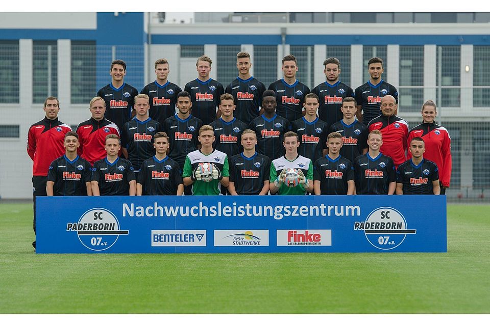 A-Junioren-Kader des SC Paderborn 07 in der Spielzeit 2016/2017. Foto: NW.