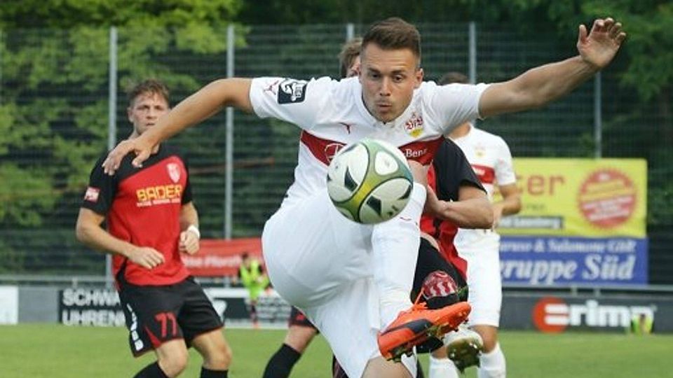Trifft im Trainingslager für den VfB II: Stürmer Pascal Breier Foto: Pressefoto Baumann