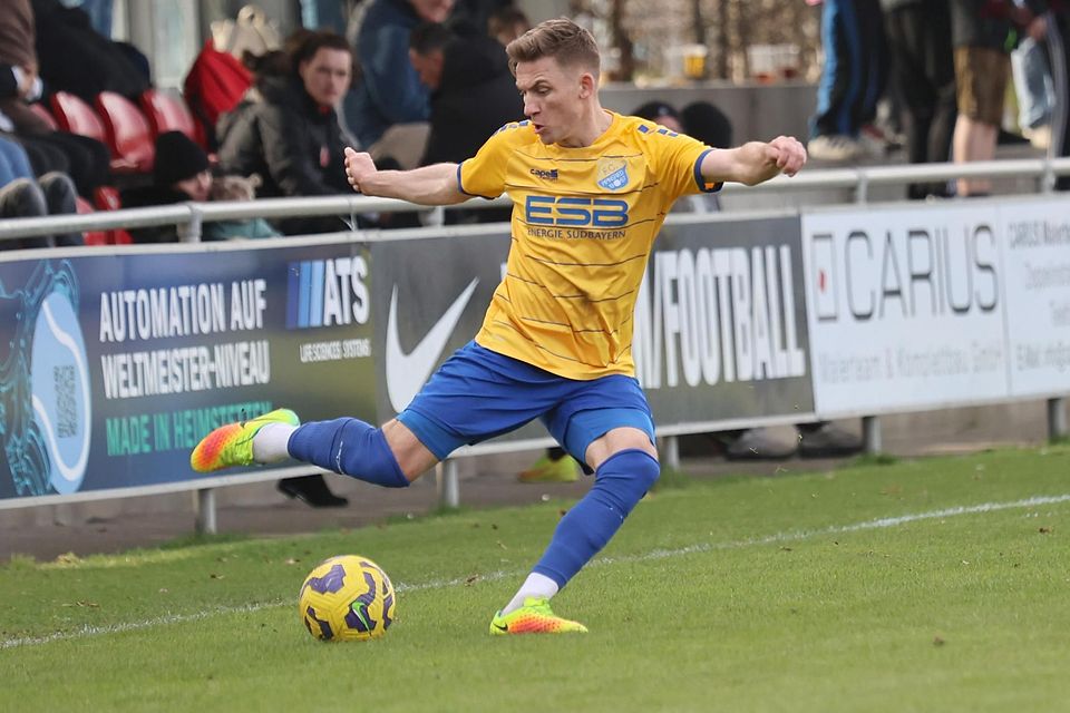 Brachte den FC Pipinsried in Schwaig früh in Führung: Max Dombrowka. Doch dieses Tor sollte nicht reichen.