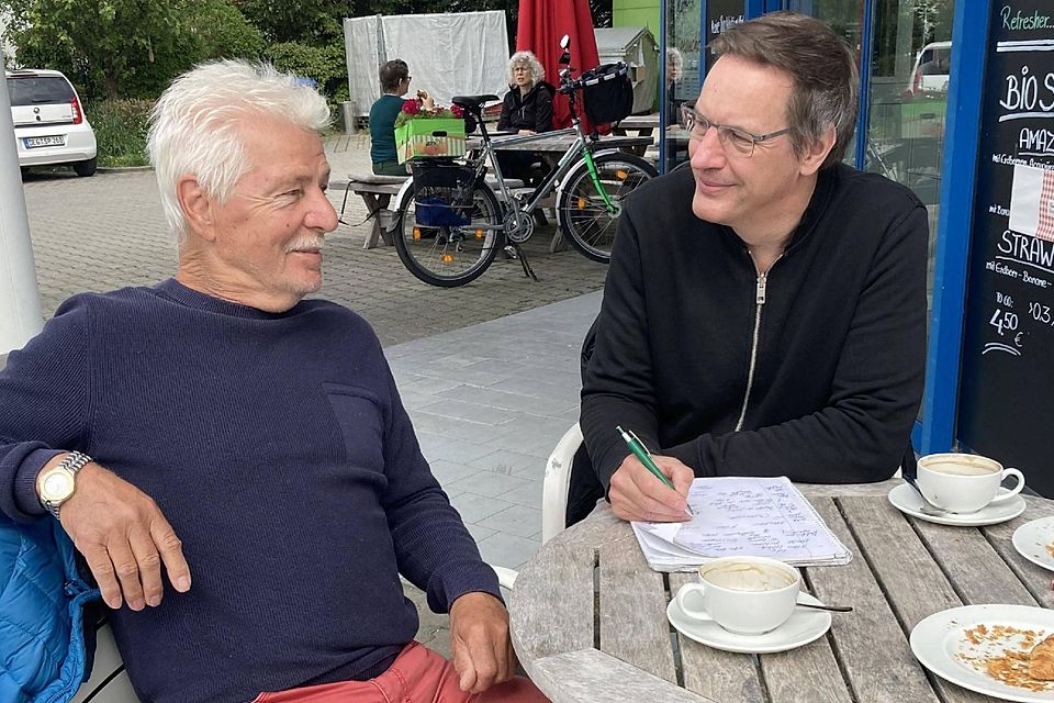 Lokaltermin: Anton Plattner beim Gespräch in Ismaning mit Merkur-Reporter Guido Verstegen.	Foto: guv