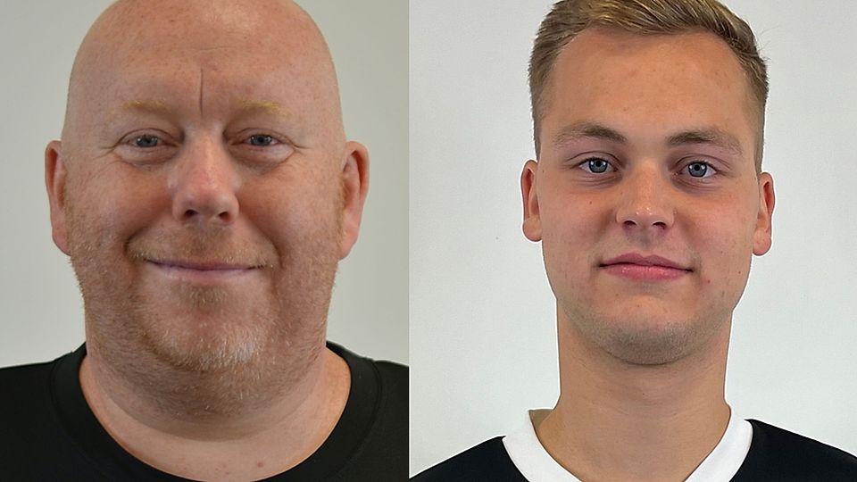 Erfolgstrainer Tim Wilke (l.) und Torjäger Moritz Paul.