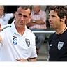 Sie geben auch in der nächsten Saison die Richtung beim TSV Nördlingen vor: Andreas Schröter (links) hat als Cheftrainer verlängert, Thomas Ranftl steht weiterhin als Co-Trainer zur Verfügung. 	F.: Robert Milde