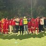 Die Spvgg. Sonnenberg feierte mit der ganzen Mannschaft den Sieg im Topspiel gegen den SV Erbenheim.