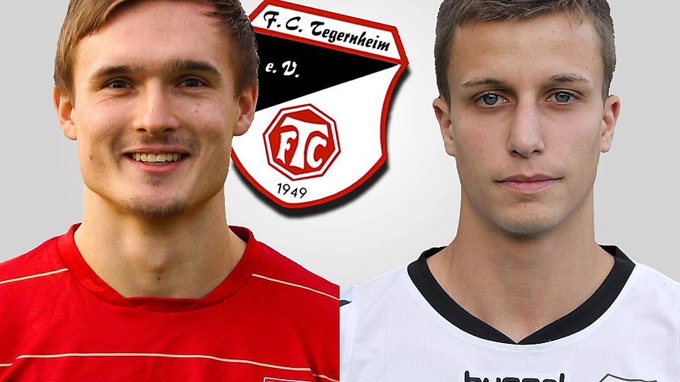 Andreas Mahr (li.) und Patrick Mathes streifen sich ab sofort das Trikot des FC Tegernheim über. Fotomontage: Würthele