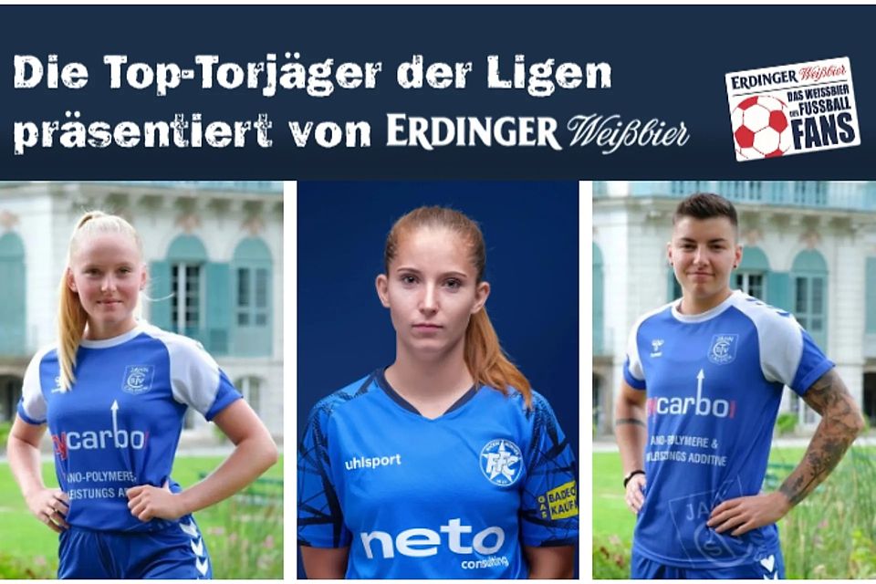 Lisa Flötzner (mi.), Lena Wiegand (li.) und Johanna Hildebrandt (re.) sind drei von sechs Spielerinnen mit je zwei Toren.