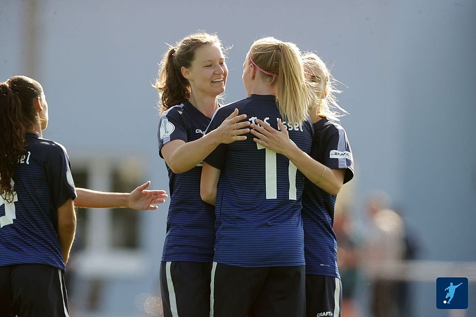 Über vier Treffer konnten sich die Isselerinnen in der Partie gegen Ober-Olm freuen. 