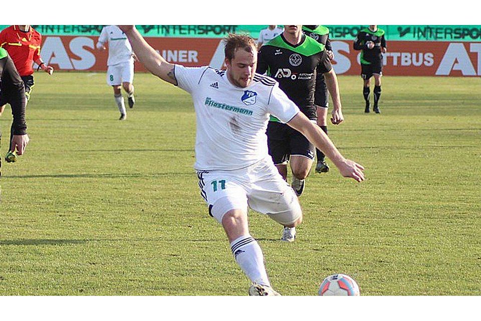 Krieschows Toptorjäger Andy Hebler. F: Ohnrich