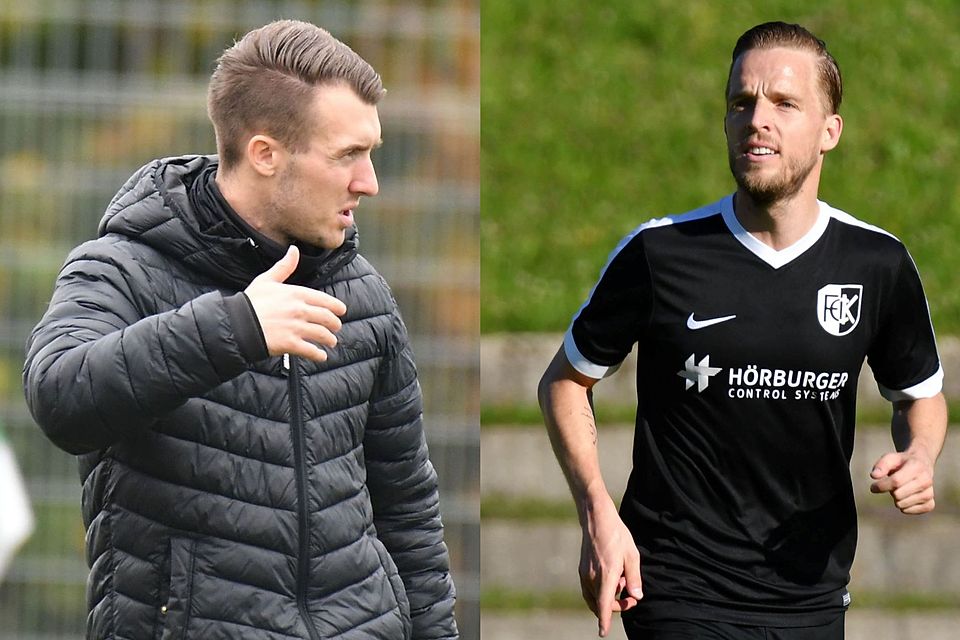 Dominik Sammer (links) verlässt den SV Mering in Richtung Wiedenbrück, dafür kommt Thilo Wilke (rechts) vom FC Kempten.