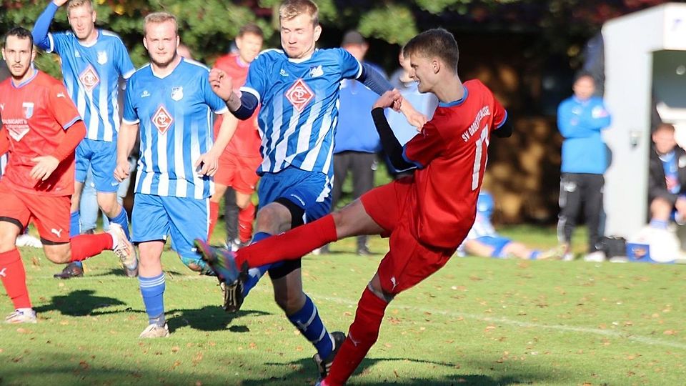 Pepe Jagemann traf zum 3:0 und sah 20 Minuten  später Gelb/Rot.