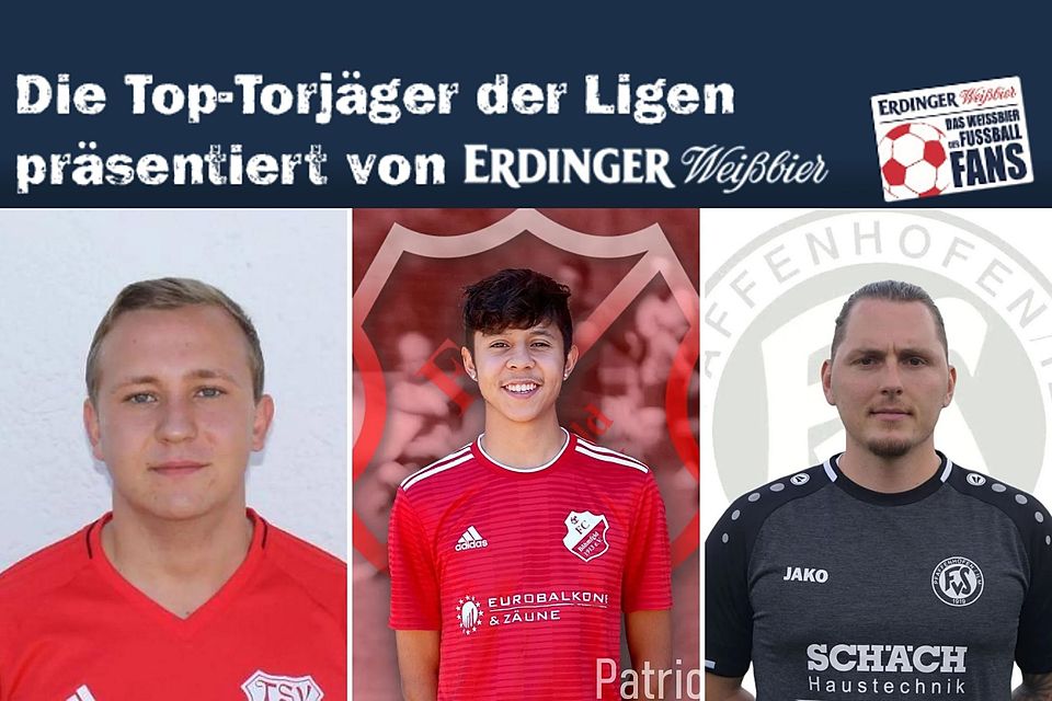 Bastian Steffen, Patrick Fürst und Pierre König (v.l.n.r.) sind die besten Torschützen die A-Klassen Donau/Isar.
