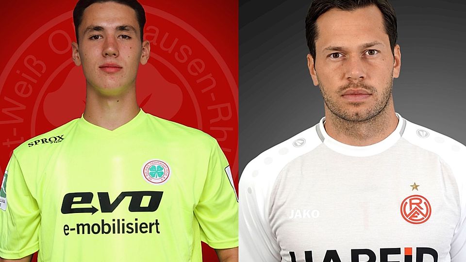 Justin Heekeren (l.) wechselt zum FC Schalke 04, Daniel Davari kommt von Rot-Weiss Essen zu Rot-Weiß Oberhausen. 