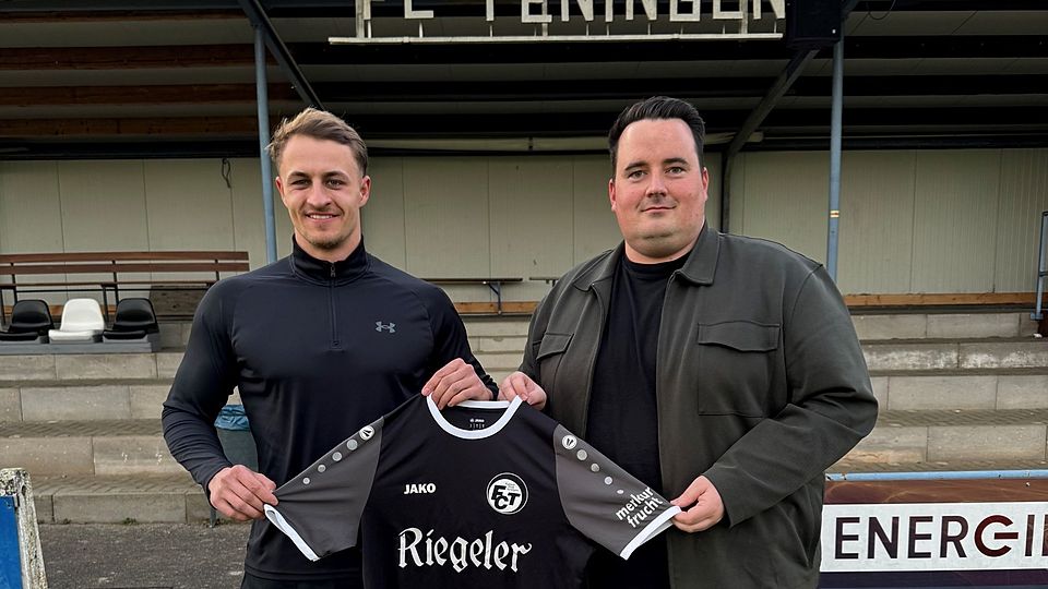 v.l.: Neuzugang Dominik Vetter und Kevin Kreuzer, Sportlicher Leiter FCT