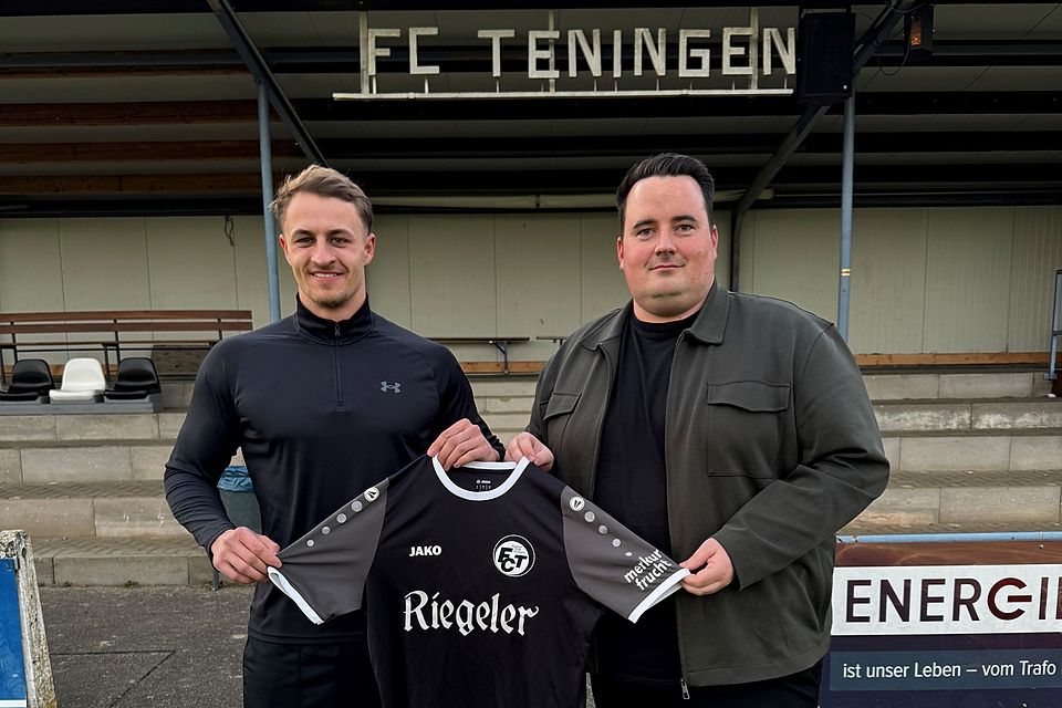 v.l.: Neuzugang Dominik Vetter und Kevin Kreuzer, Sportlicher Leiter FCT