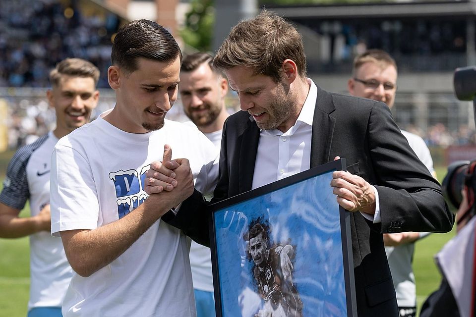 Milos Cocic (li.) verabschiedete sich 2024 von den Löwen