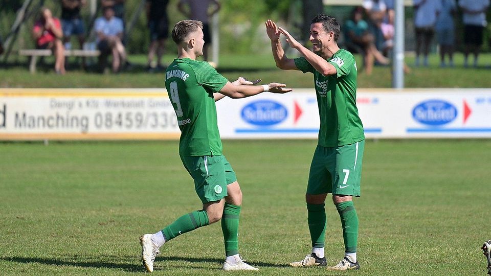 Gleich elfmal durfte der SV Manching jubeln: Mit 11:2 fegte der SVM über den FC Memmingen II hinweg.
